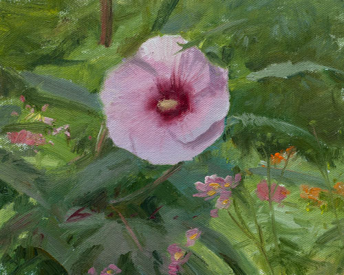 painting titled evening mallow