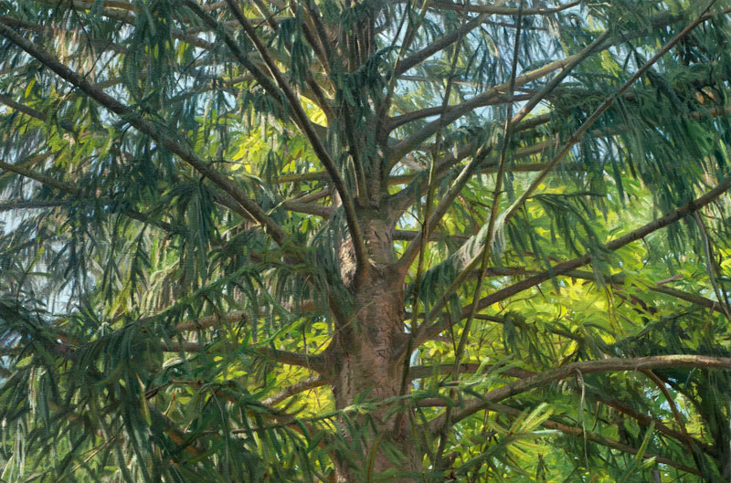 closeup from the painting titled up