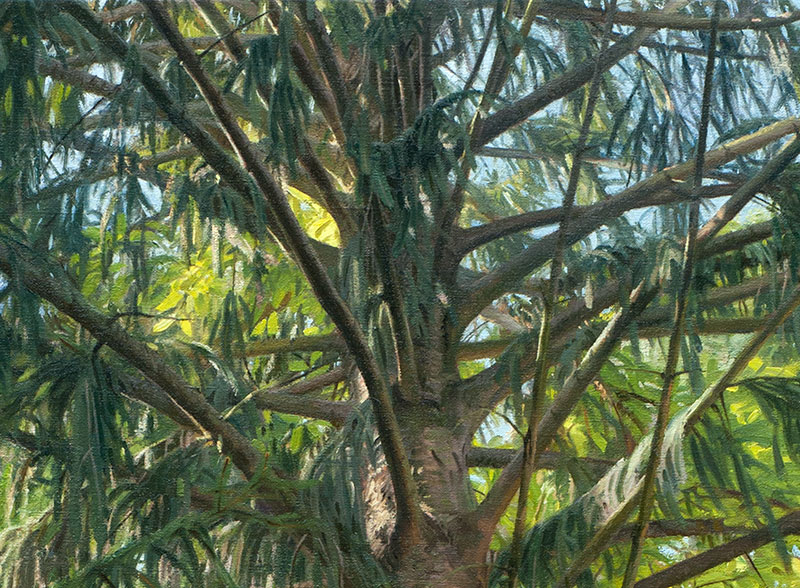 closeup from the painting titled up